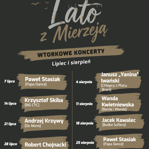 Każdy wtorek lipca i sierpnia